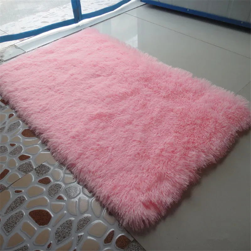 Удобный коврик для спальни 40*60 см ног длинные шелковистые противоскользящие