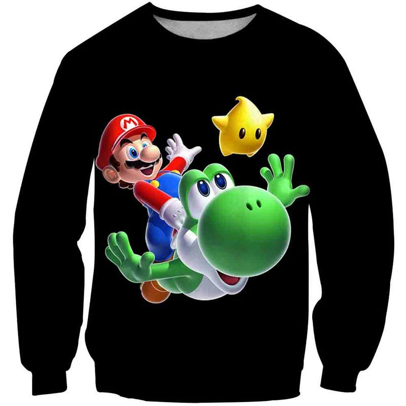 2020 Autumn New Style 3d O-neck Hoodies Cartoon Super Mario 3D Print Hoodie Sweatshirt funny casual Pullover Jacket Coat Tops | Мать и
