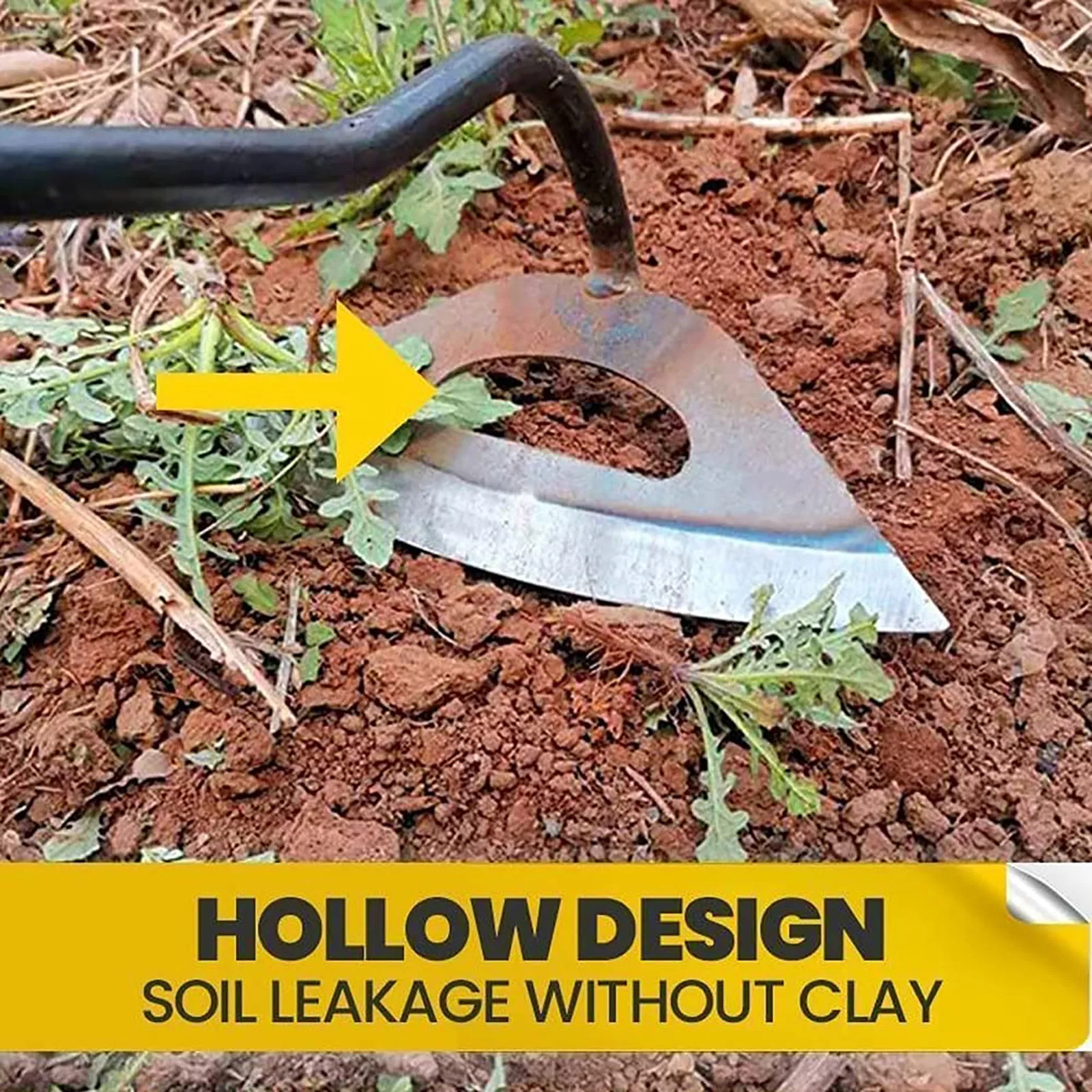 

Manganese Steel Gardening Handheld Hollow Small Hoe for Weeding Garden Edger Weeder Gardening Weeding Tool for Backyard