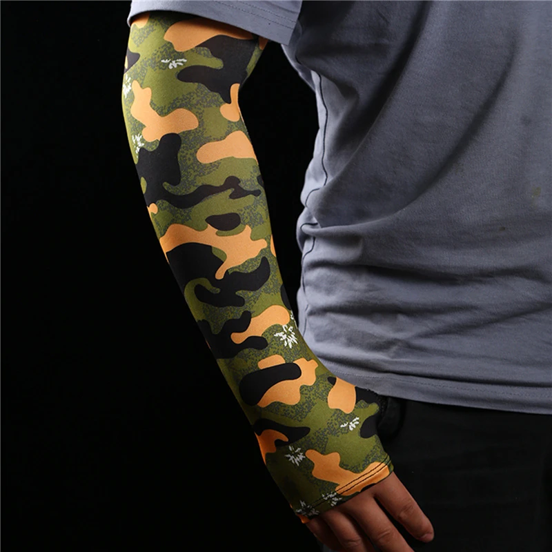 1 пара спортивных рукавов с камуфляжным принтом велосипедные рукава Обложка