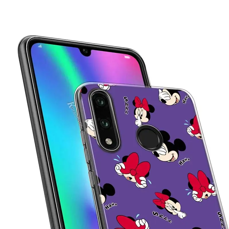 transparent cover disney mickey mouse print for huawei p50 p40 p30 p20 p10 p9 p8 lite pro plus mini 2019 2017 phone case free global shipping