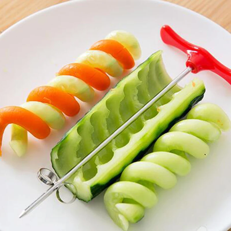 

Vegetables Spiral Knife Potato Carrot Cucumber Chopper Easy Spiral Screw Slicer Cutter Spiralizer kitchen Accessories Gadgets