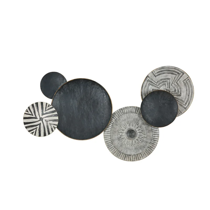 

American contracted three-dimensional metope decoration Wall hanging Do old style Wrought iron decoration sitting room pendant