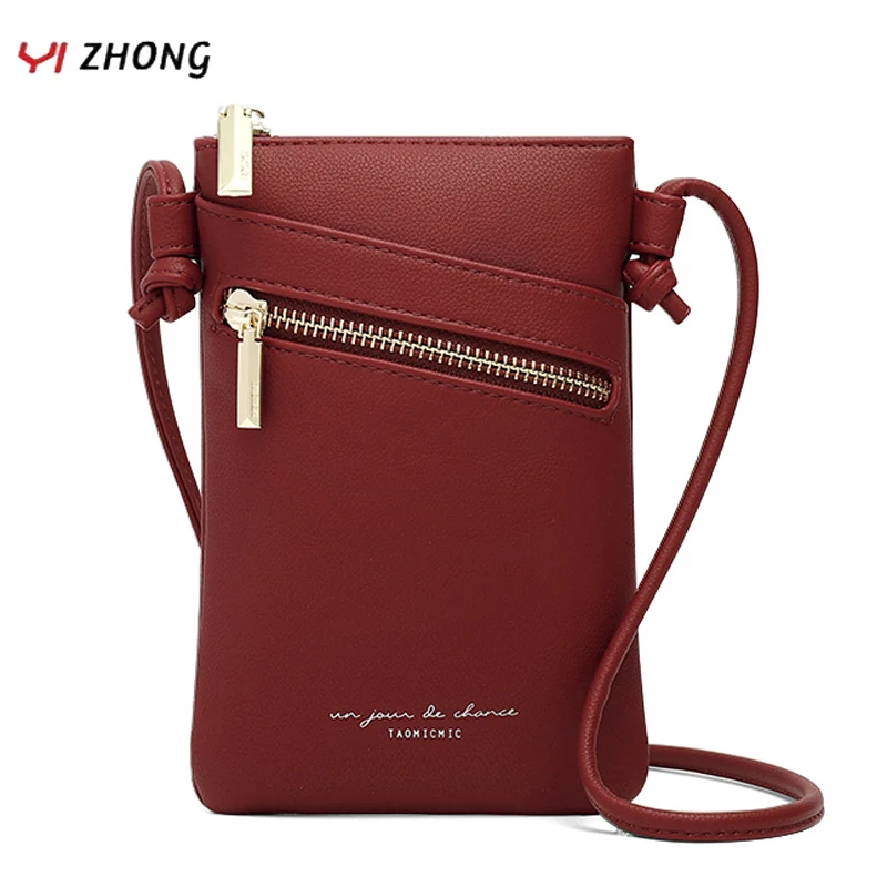 

YIZHONG Leather Mini Purses and Handbags Women Bags Flap Soft Crossbody Bags for Women Phone Pocket Multifunction Messenger Bag