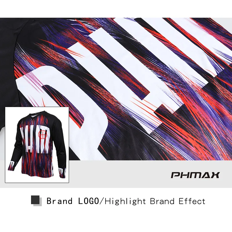 PHMAX велосипедная одежда спортивные майки дышащая быстросохнущая рубашка DH