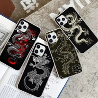 chinese dragon transparent phone case for xiaomi redmi k30s ultra note 9s 9 pro max mi 10 lite 11 10t pro clear cover