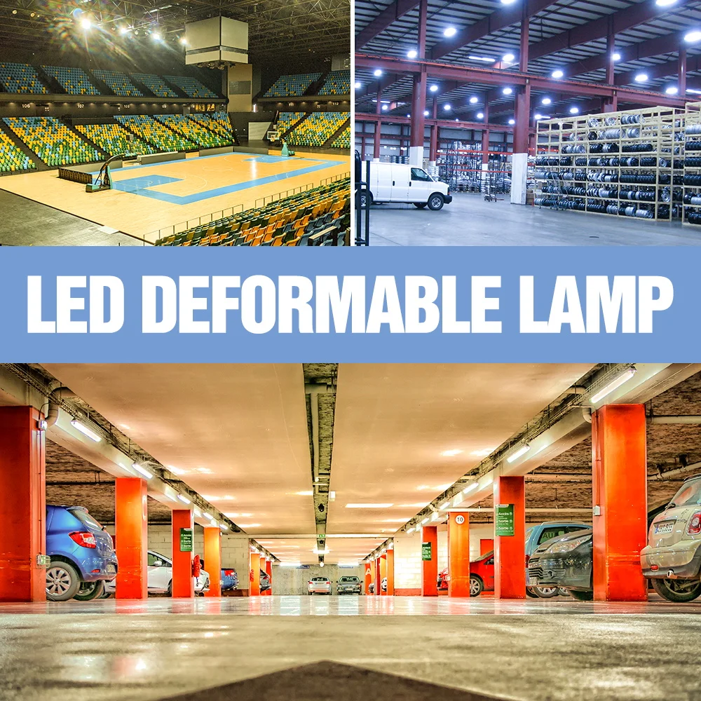 

DuuToo LED Lamp E27 LED Garage Light 220V Lampada LED Bulb 40W 60W 80W Bombilla Deformable Light Bulb For Warehouse Workshop Gym