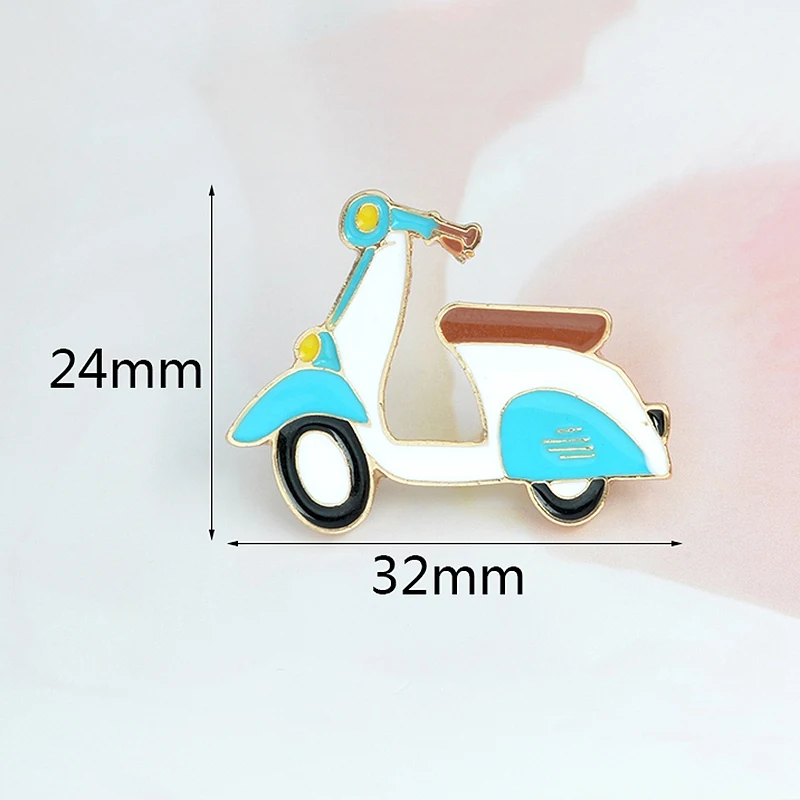 Мультфильм мотоцикл Локомотив эмалированная брошь на булавке значок Pin кнопка Ja