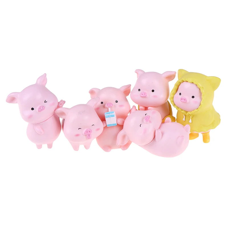 Миниатюрная фигурка свиньи из смолы миниатюрный пейзаж Декор для дома | Дом и сад