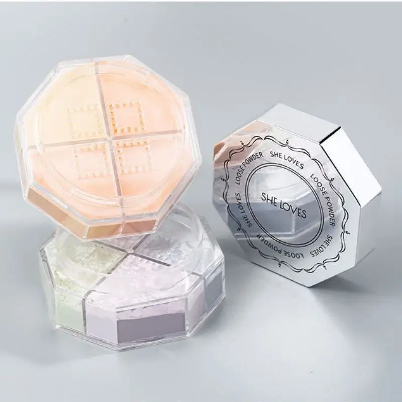 Пудра для лица рассыпчатая пудра 4 цвета стойкая макияжа контроль жирности