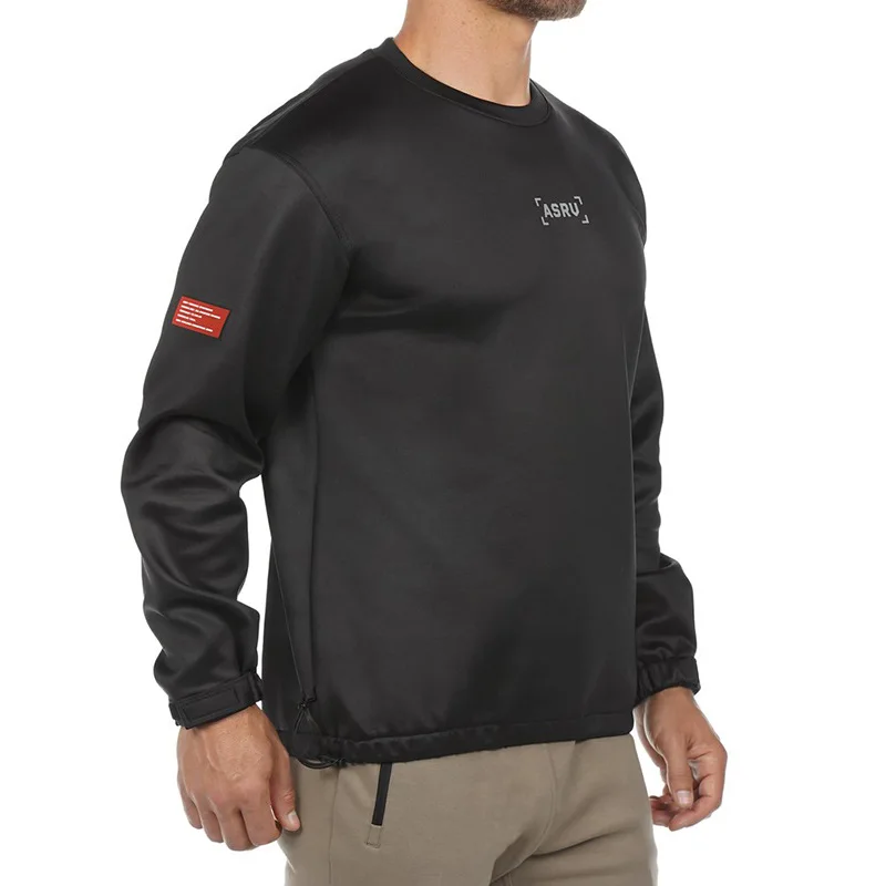 Мужские футболки для бега толстые быстросохнущие с длинными рукавами активного