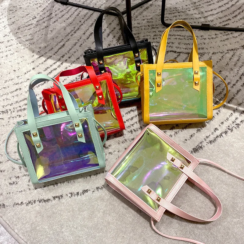 

Women Single Shoulder Bag Laser Crossbody Bag Phone Messenger Bag Handbag Candy Color Yellow Red Green Black Pink 2022 New