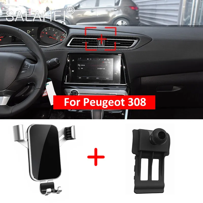 

Easy Install Gravity Car Phone Holder Air Vent Stand Clip Mount For Peugeot 308 GPS Support Auto Accessories For Smartphone