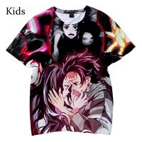 kids t shirts ghost blade pop 3d kids t shirt boys and girls fashion demon slayer short sleeve kids casual harajuku t shirt