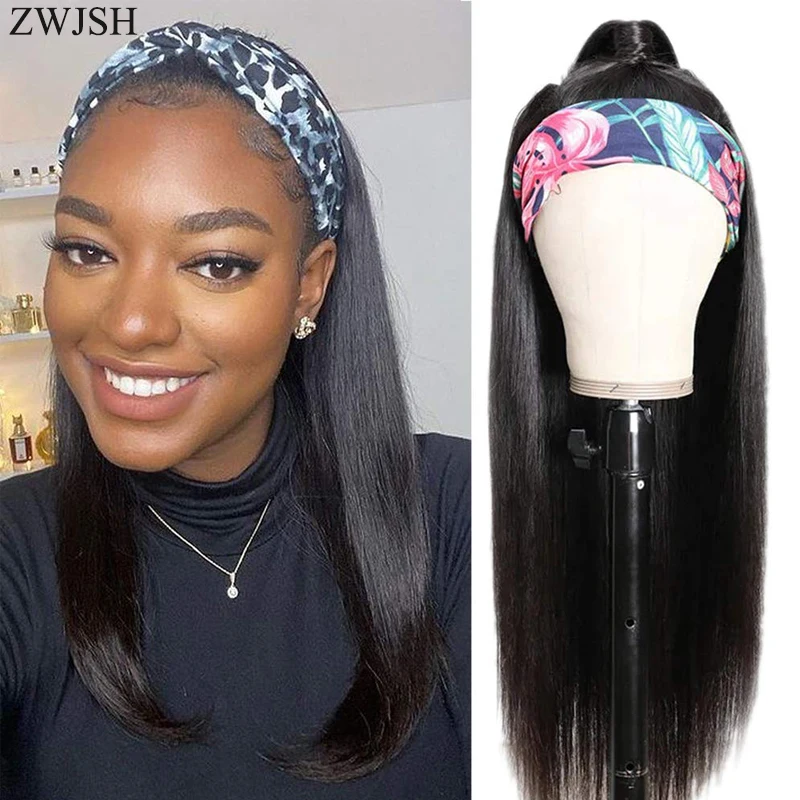 

Бразильские Прямые искусственные человеческие волосы, полностью машинное производство, человеческие волосы без шнуровки, парики для черны...