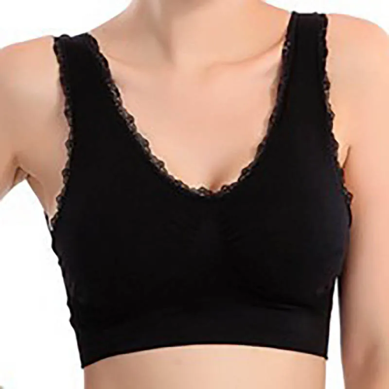 Женские спортивные бюстгальтеры S-3XL размера плюс дышащий Push Up фитнес Нижнее