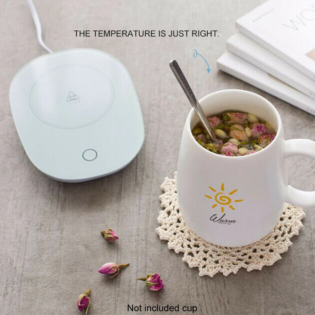 

Tea High Temperature Home Cup Heater Coffee Desktop Hot Drinks Mug Warmer Milk Electric Office Tray Pad Portable