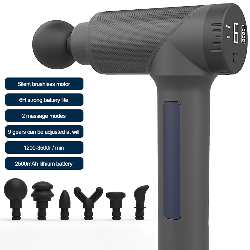 3500R/мин массаж мышц пистолет спортивные терапии ЖК-дисплей массажер для тела