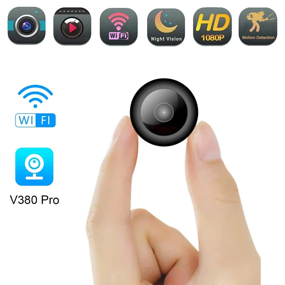 Мини Wi Fi камера Full HD 1080P для домашней безопасности видеокамера ночного видения