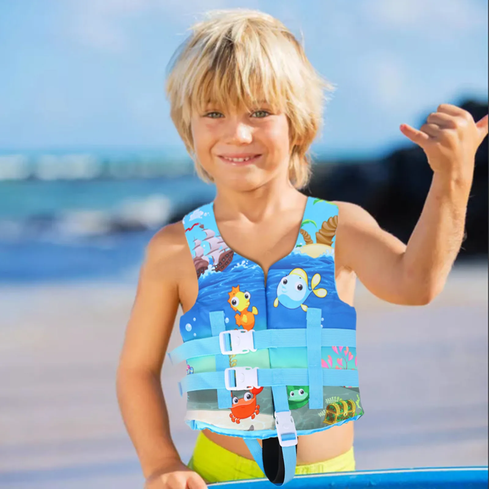 

Kids Life Jacket Swim Vest Baby jacket For Boys And Girls Learning Swimming Jacket Printed Float спасательный жилет