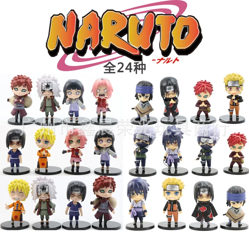 6 шт. фигурка героя аниме Наруто рисунок игрушки SASUKE kakashi Сакура Фиксатор шеи экшн
