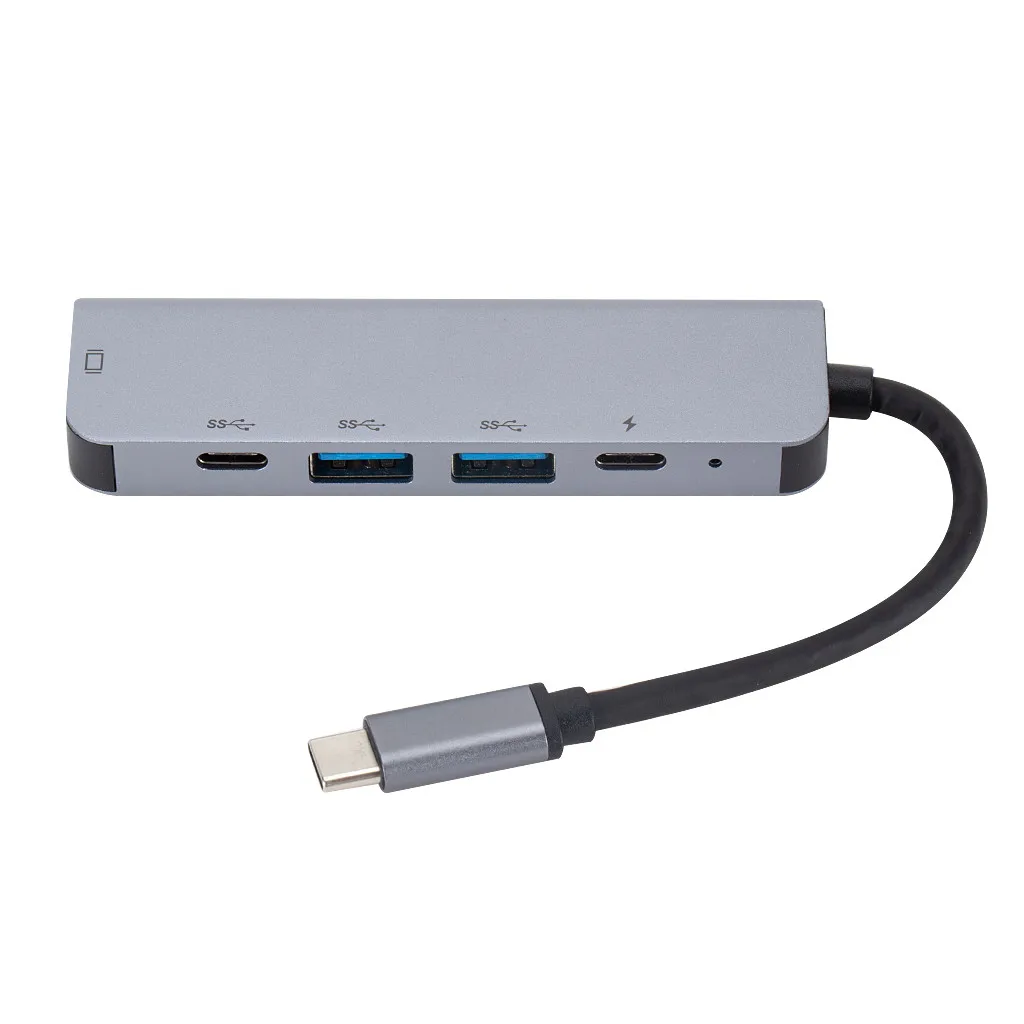 Ouhaobin5 в 1 type-C концентратор USB 3,0 адаптер с HDMI 4 к видео PD чтение SD/TF 3,0 карты USB порт для ПК