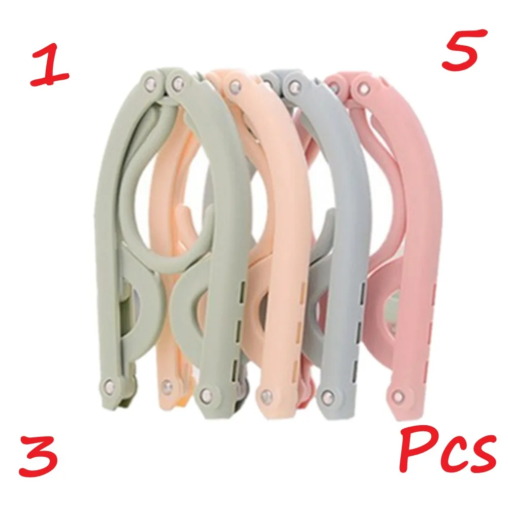 

1/3/5Pcs Retractable Folding Clothes Hanger Travel Portable Drying Racks Clothing Storage Drying Folding Pants Cloth Skirt Rack