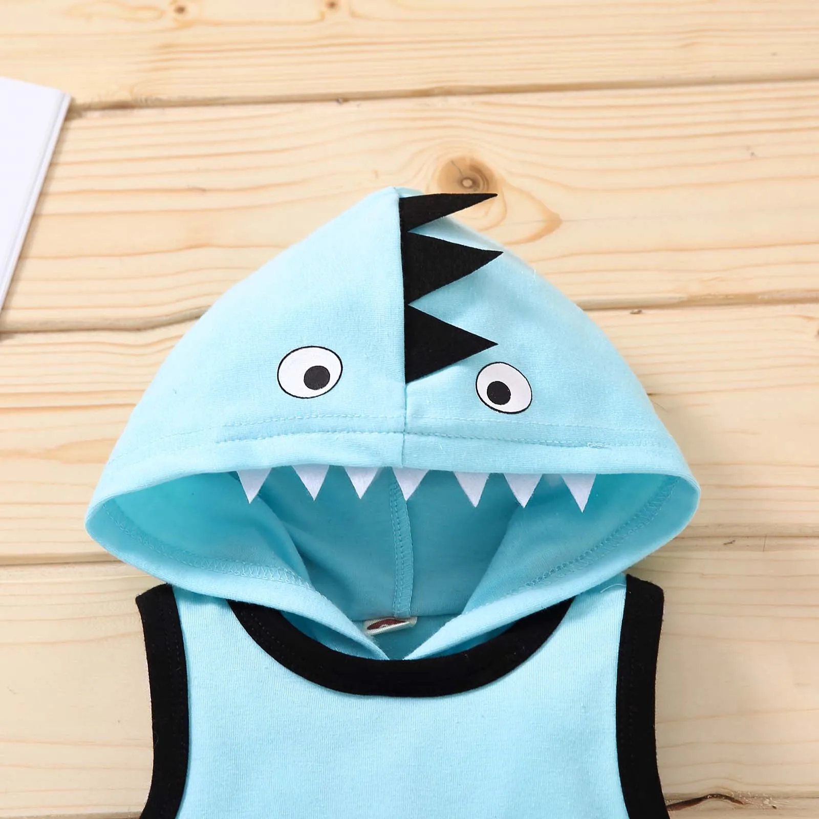 Детский комбинезон очаровательные Мультяшные комбинезоны с акулами без рукавов