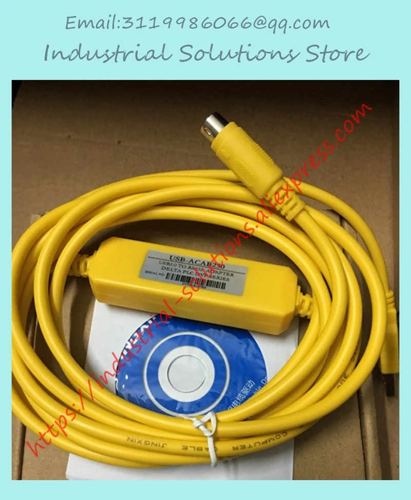 ПЛК кабель для программирования USBACAB230 usb-dvp желтый второе поколение win7