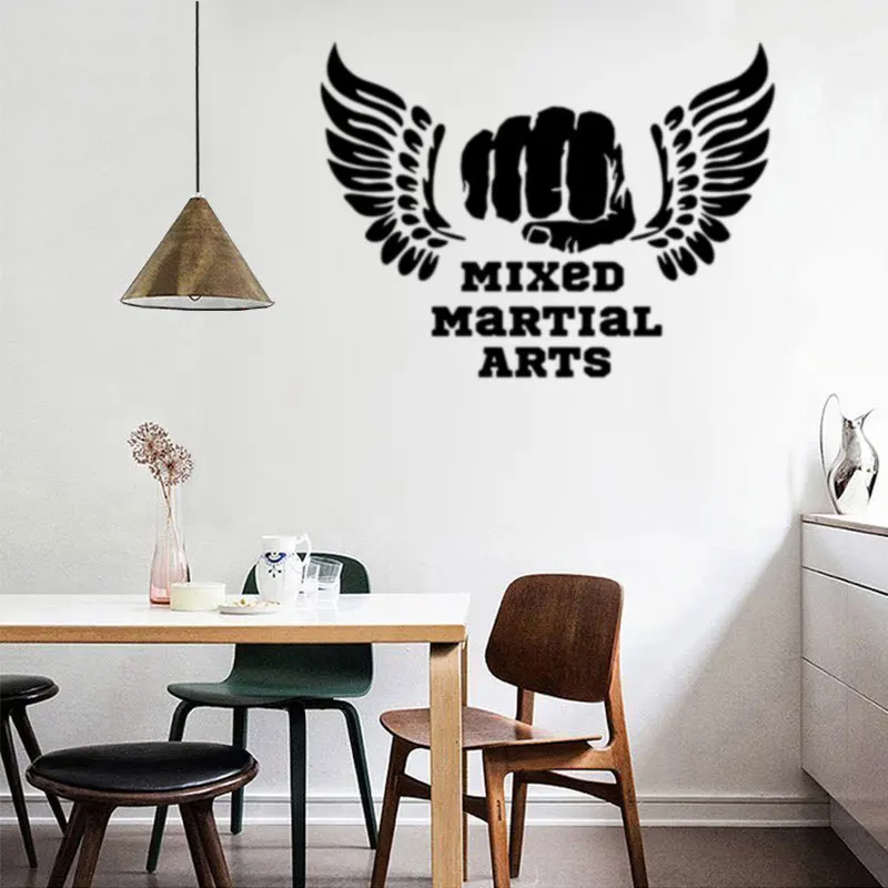 

8759 mixed Martial arts fist Wall Quote Sticker Removable Vinyl Decal Home Decor