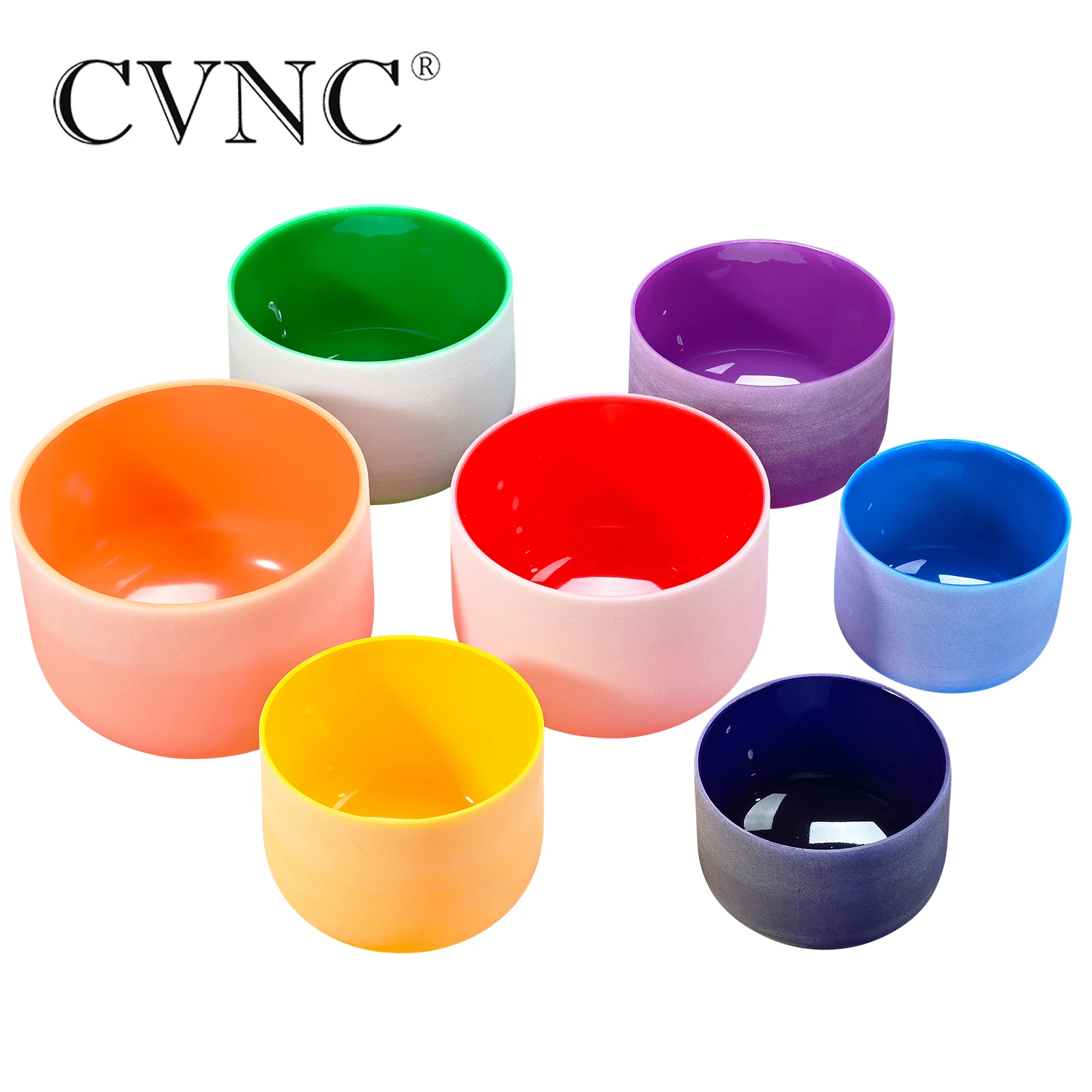 CVNC 7 14 &quotчакра Note Набор из шт матовые кварцевые цветные хрустальные поющие