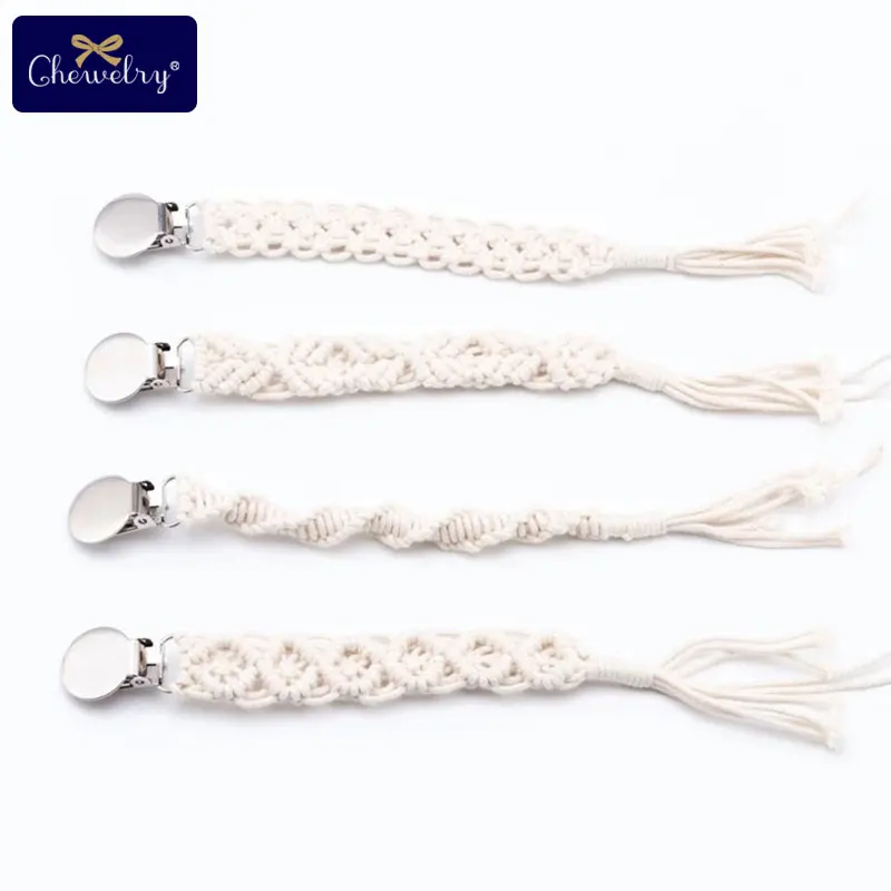 Vintage Crochet Pacifier Chain Cotton Rope Woven Chain Without Nipple Clips Toy For Children Teether Dummy Holder Let'S Make