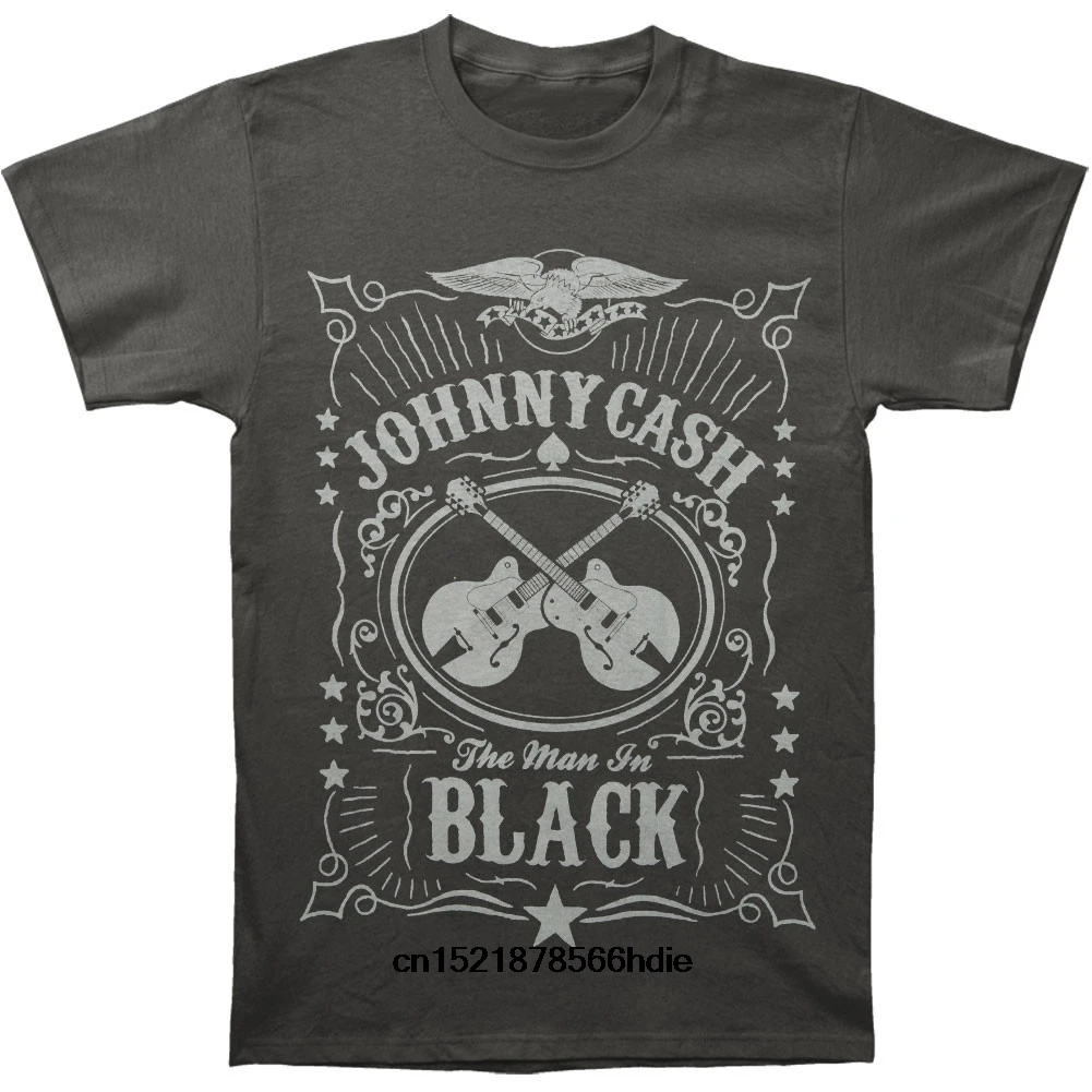 2019 забавная Мужская футболка новинка с Джони кэш гитарами гребнем|Мужские