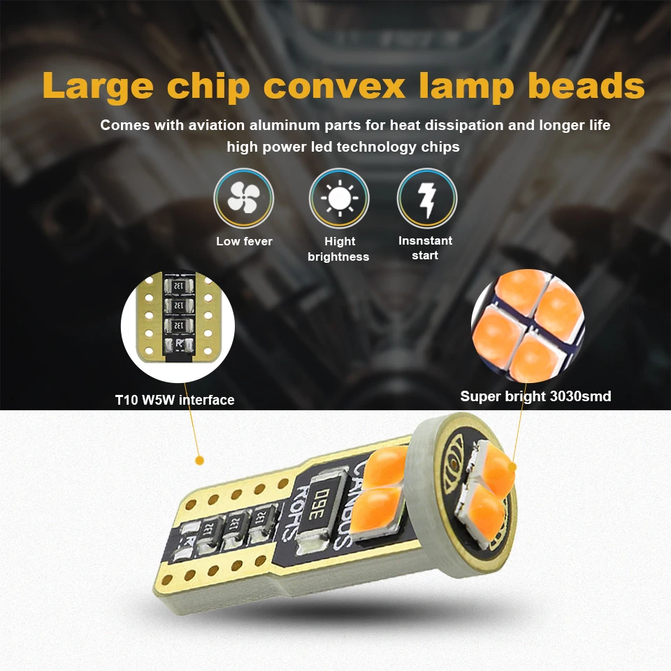 ANMINGPU 2x сигнальная лампа Led W5W Canbus T10 светодиодные лампы 3030SMD 194 168 автоматический