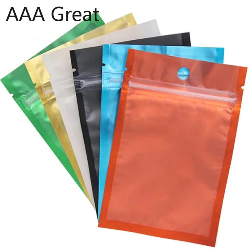 

100Pcs/Lot Mobile Phone Case Data Line Packaging Bags Aluminum Foil Sealed Mask Bag Ziplock Bag Food Storage Front Clear Pouches