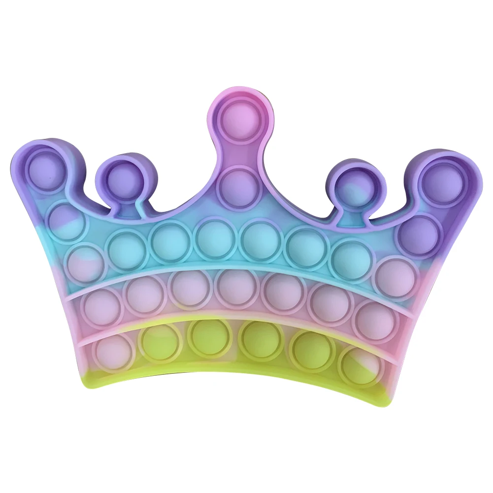 

Fidget Toy Bubble Sensory Autism Squishy Stress Reliever Toys Adult Child Funny Anti-stress Crown Shape Fidget Reliver Stress