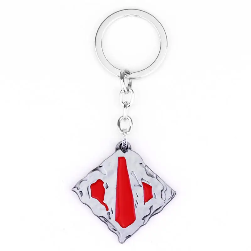 SILVER Популярная игра, винтажный Dota 2 брелок, dota2, логотип, сплав, подвеска, брелок, подарок, мужской автомобильный брелок, кольцо, фигурка, кинжалок, брелок - Цвет: SILVER