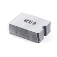 100pcs rf shielded sleeve card blocking ic card protection nfc security card prevent scanning anti demagnetizing card sleeve