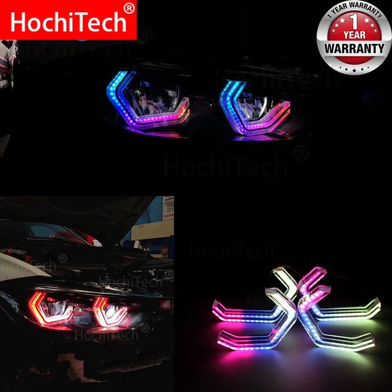 

Для BMW 5 серии F10 XENON 535i 550i 520i 535i 528i 520i аксессуары RGBW многоцветный Знаковый стиль M4 кристалл глаза ангела Набор DRL