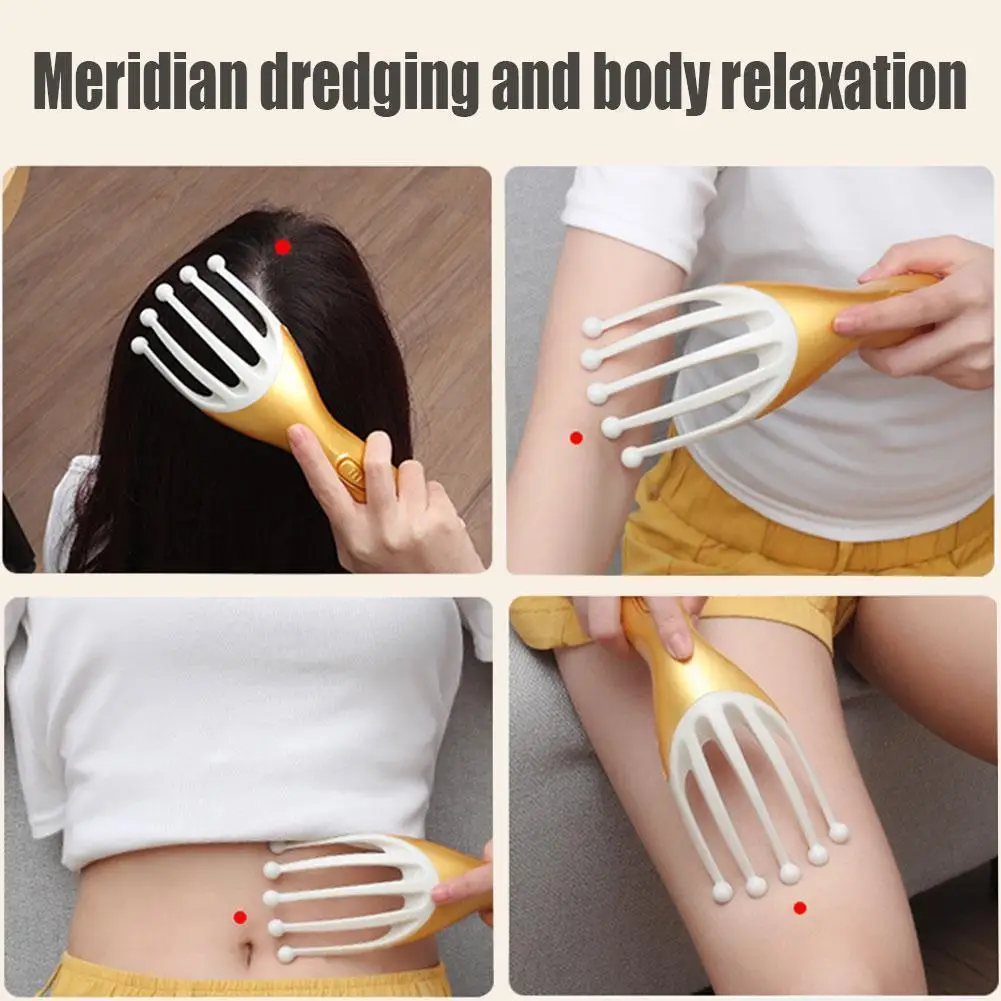 

Head Relax Massager Five Finger Ball Plastic Scalp Spa Massager Relax Stimulate For Scalp Blood Headache Circulate K1X9