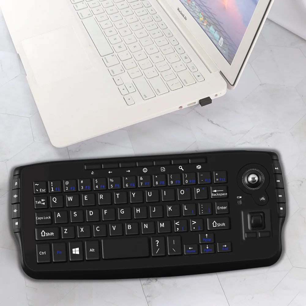 2.4G Wireless Trackball keyboard and Mouse Combo 2 In 1 Keypad with Mause Funtions 94 Keycaps PC Gamer Kit For Laptop Desktop | Компьютеры