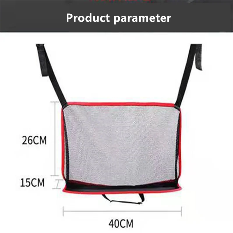 

Large Capacity Car Net Pocket Handbag Holder Auto Armrest Box Back Storage Mesh Bags Universal Automobiles Accessories