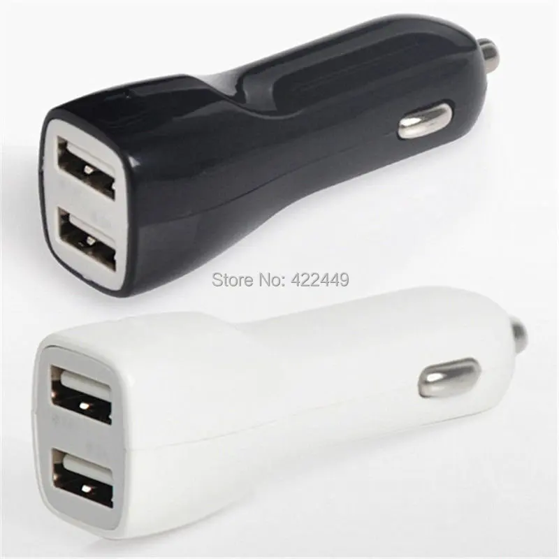 

100pcs Dual USB Car Charger Adapter fast charge Auto Vehicle Charger For Smart Phone/Tablet good quality factory hot sale cheap