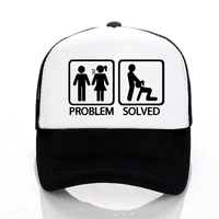 problem solved baseball cap fashion summer hat men and women outdoor mesh caps trucker cap