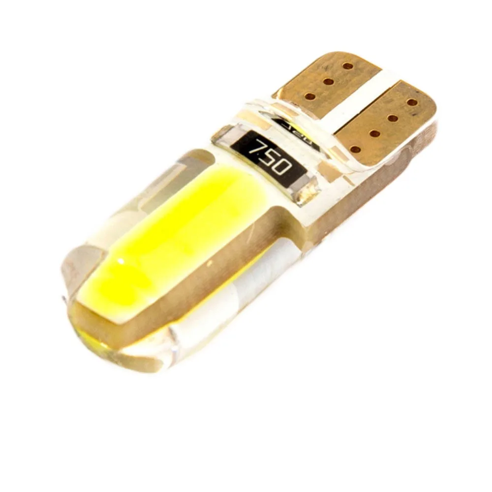 

4Pcs/Pack W5W T10 Auto LED Light DC 12V Car Bulbs COB 8SMD LED CANBUS Silica Super Bright License Plate Bulb #280437