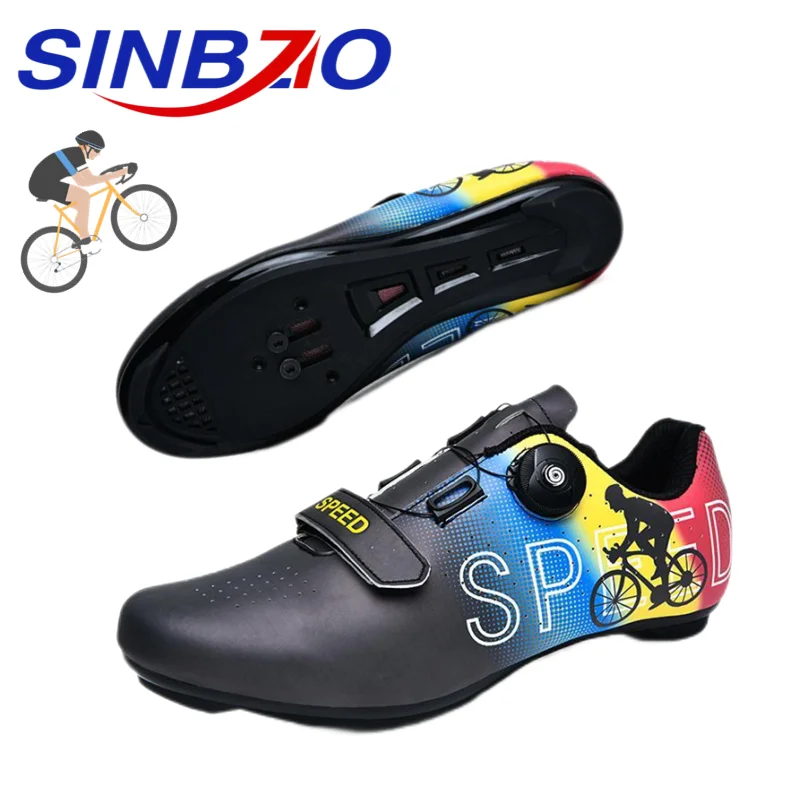 

SINBZIO Mountain Cycling Shoes Road Mtb Shoe Man Bike Sneaker Flat Bicycle Men Clipless Automatic Clit Swivel Footwear Sneakers