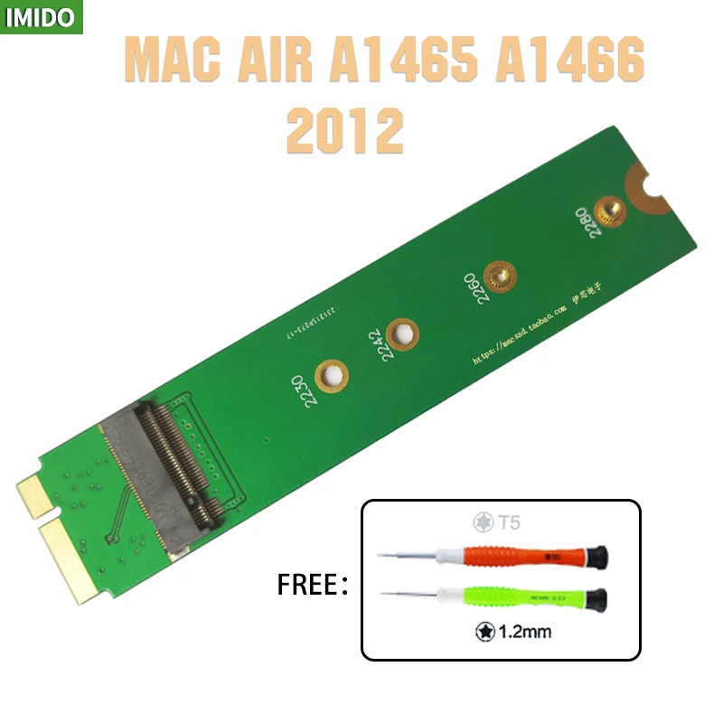 Подарочный инструмент отвертка M.2 NGFF SATA SSD адаптер карта для Apple 2012 MacBook Air A1465 A1466