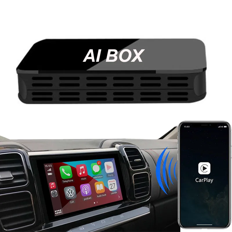 Carplay Ai Box Android Автомобильный мультимедийный плеер Новая версия 2 + 32 Гб
