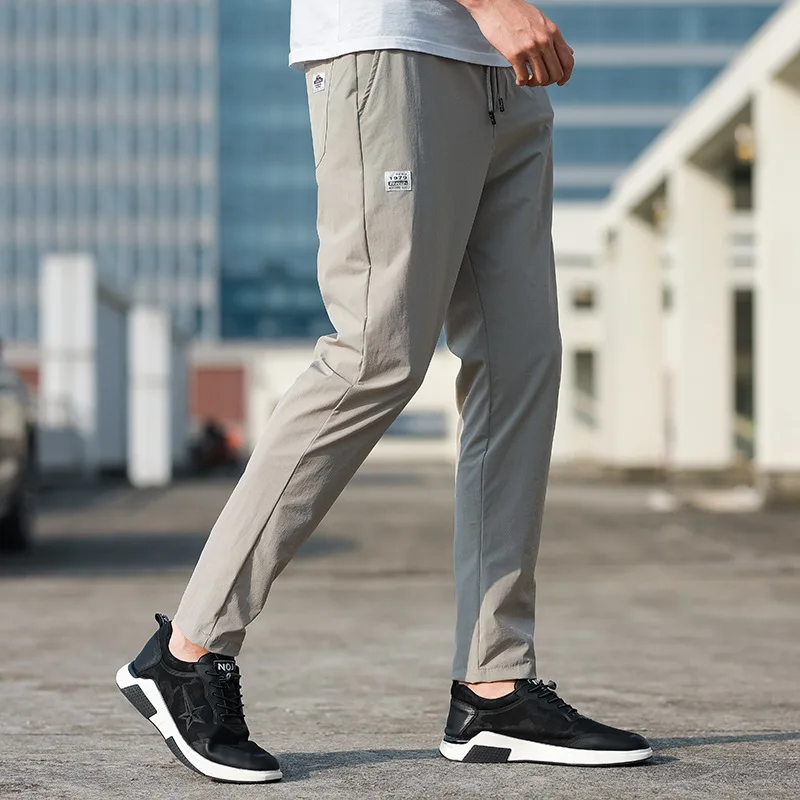 

New trousers youth fashion men's slim casual pants men's quick drying sports pants