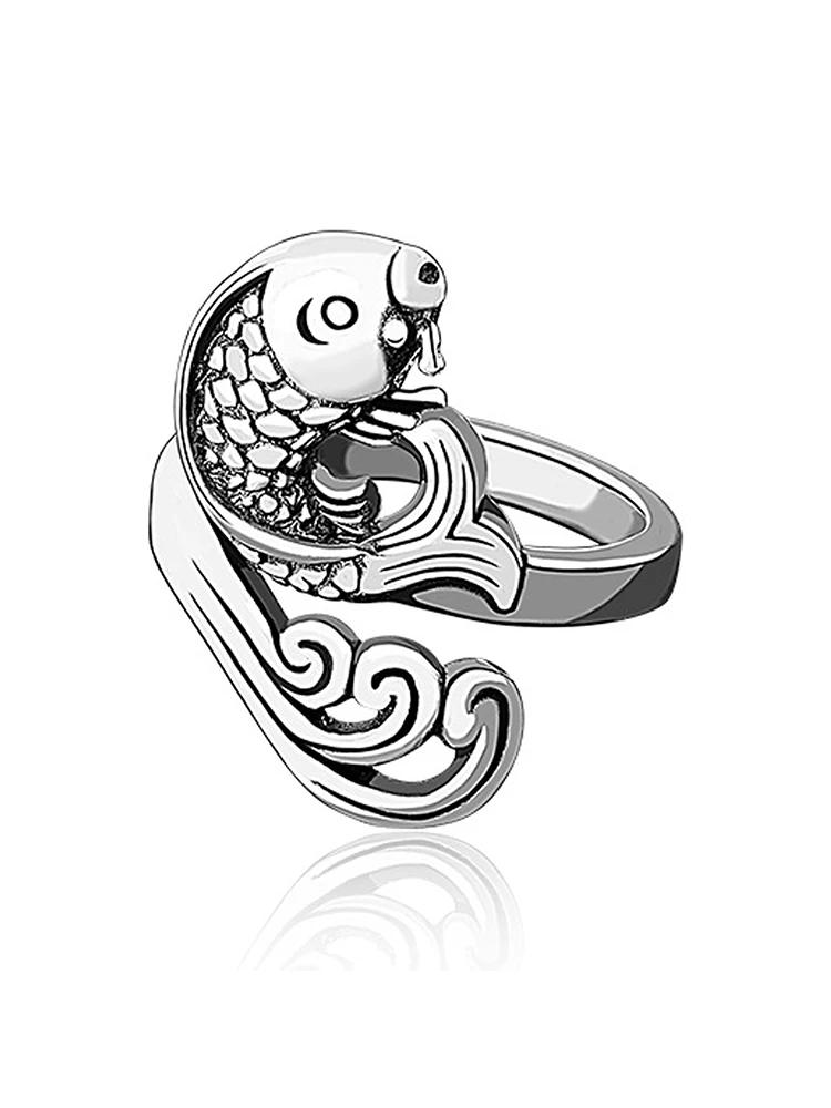 

Metal Knitted Ring DIY Fish Shape Ring #W0